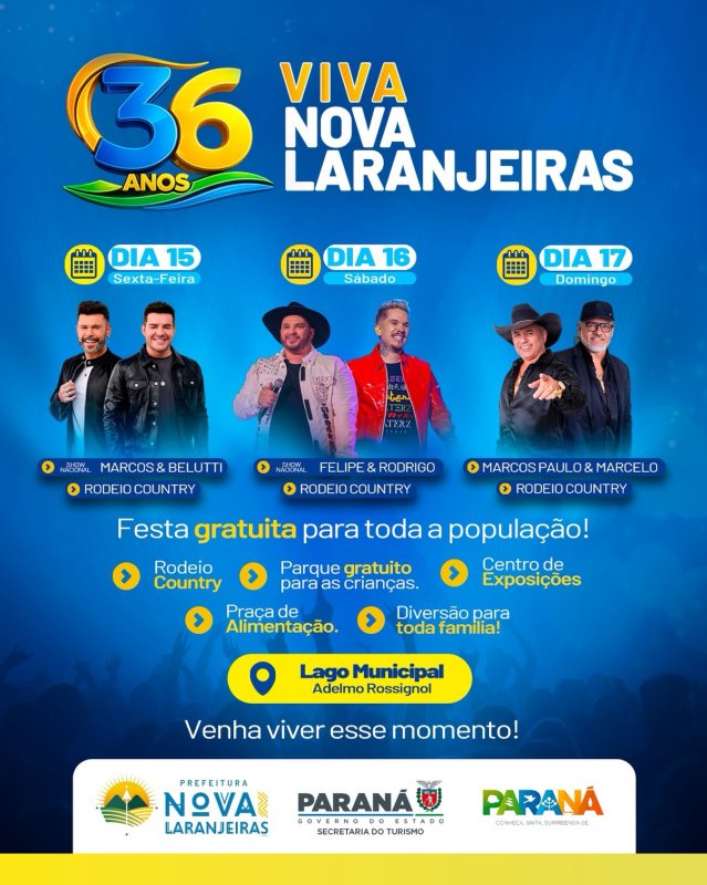 VIVA NOVA LARANJEIRAS – 36 ANOS! 